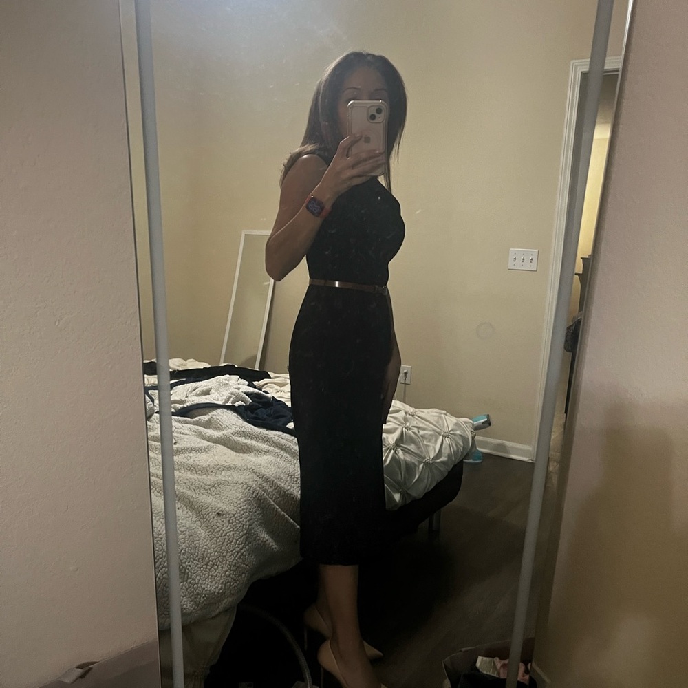 Calvin Klein Black Midi Dress